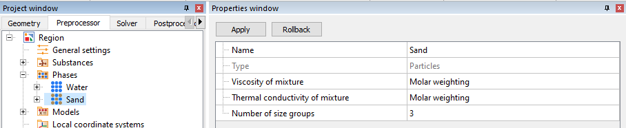 Number of size groups